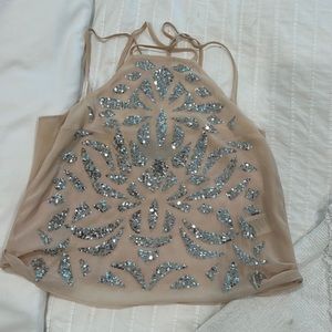 Size 4 Strappy Sequin Tank Top